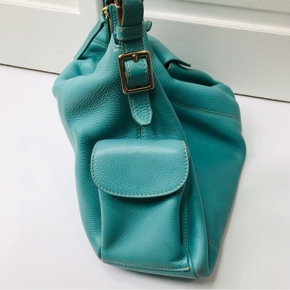 Price is firm DOONEY & BOURKE Turquoise Mini Pocket Sac Shoulder Handbag - Picture 7 of 9